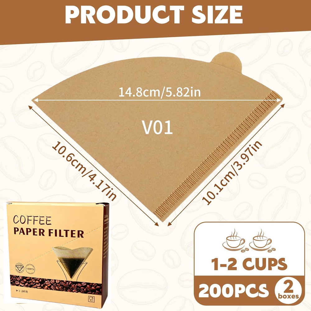 Coffee Filters 200 Count Cone  - đánh giá và giá Coffee Equipment Cleaner