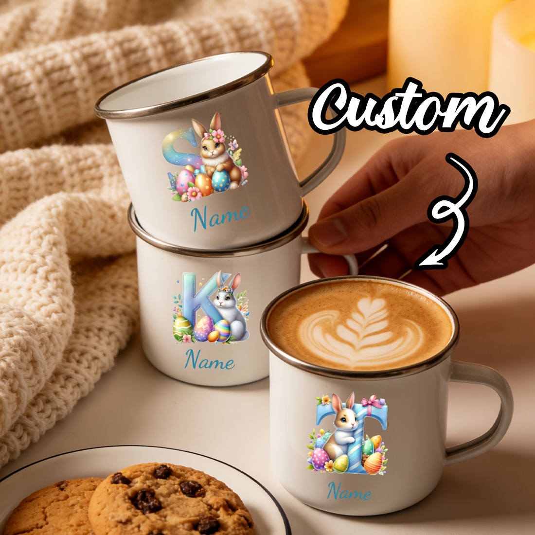Personalized Mug Floral Initia - đánh giá và giá Coffee Equipment Names