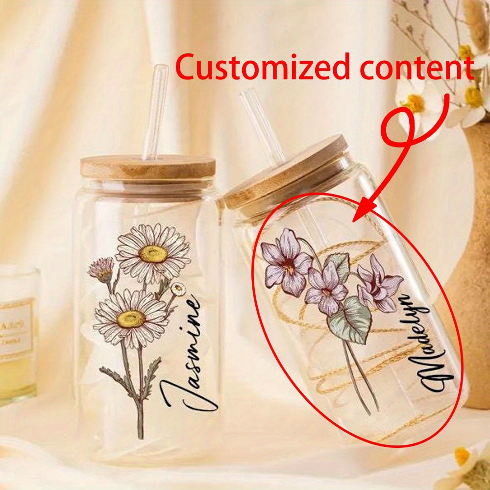 Personalized Floral Daisy Glas - đánh giá và giá Coffee Equipment Names
