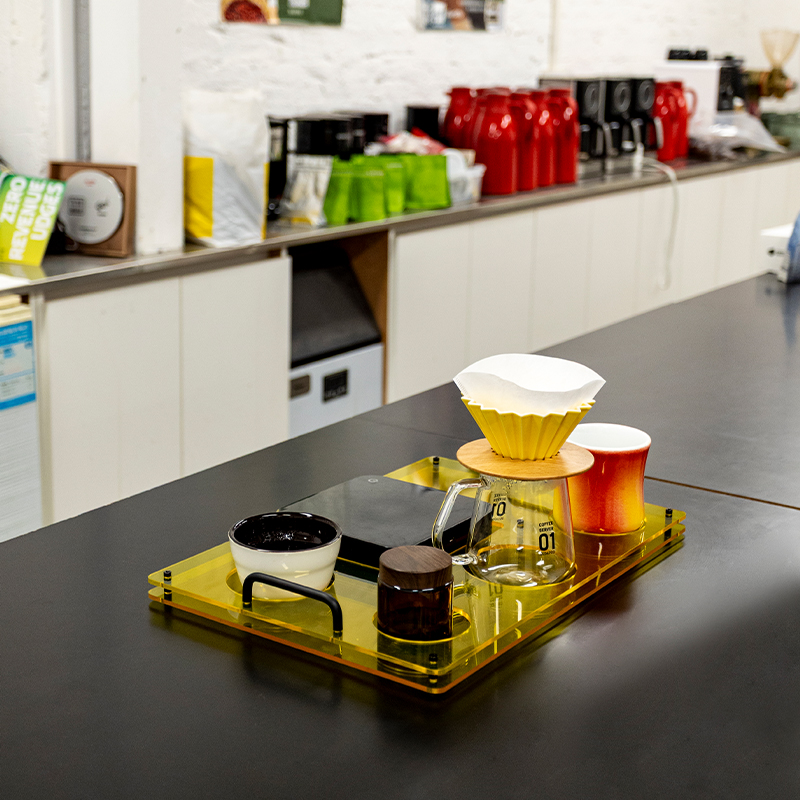 Acrylic coffee tray, used to s - đánh giá và giá Coffee Equipment For Cafe