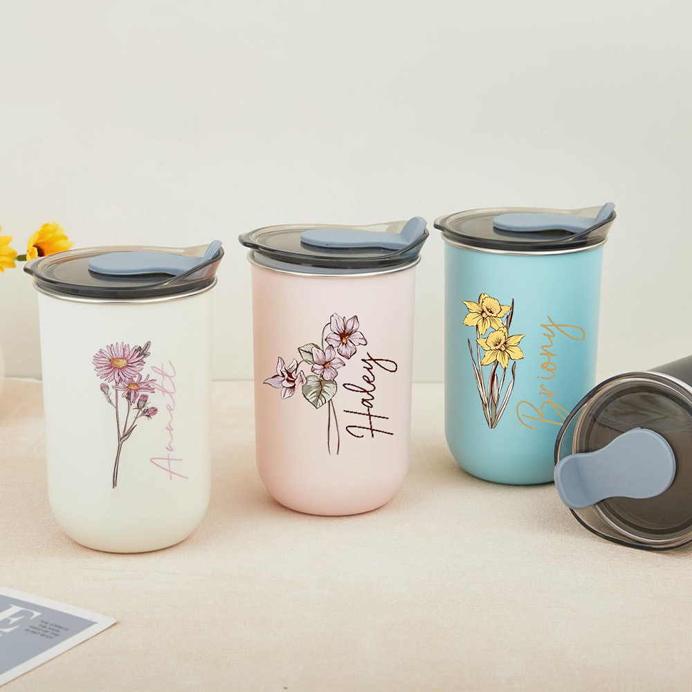 Custom Birth Flower Stainless  - đánh giá và giá Coffee Equipment Names